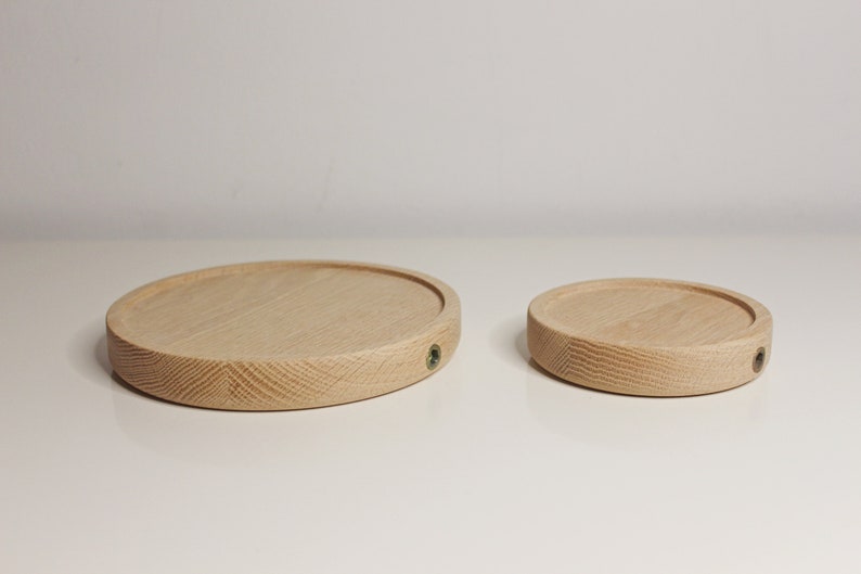 Set of 3 Floating Plant Shelves Minimalist Succulent Display Shelf Round Wooden Wall Mount Shelf image 7