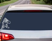 Hey F*ck Face Vinyl Decal - All Weather Bumper Sticker For Truck, Laptop, Toolbox (5x6 Inch)