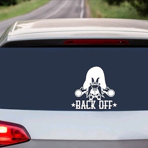 Yosemite Sam Back Off Bumper sticker- Car decal- laptop sticker- tumbler sticker- glass sticker