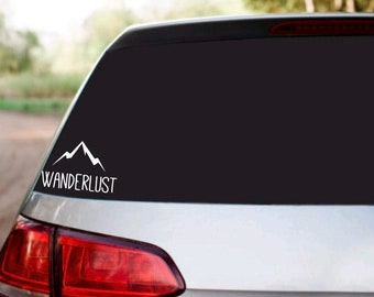 Wanderlust bumper sticker- car decal-laptop sticker- tumbler sticker- glass sticker