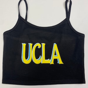 Custom Personalized Spaghetti Strap Crop Top. College Apparel. Custom Team or Camp. Tailgate. Game Day, Commitment Gift, Dorm Wear.