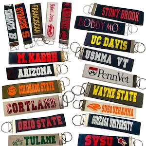 Custom Personalized Unisex Keychains. College Swag. College Gift. Custom Keychains. Personalized College keychains.  Personalized keychain.