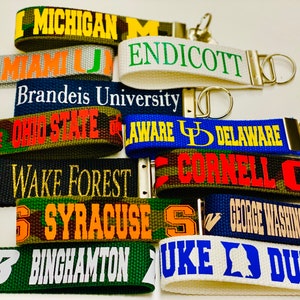 Custom Personalized Unisex Keychains. College Swag. College Gift. Custom Keychains. Personalized College keychains.  Personalized keychain.