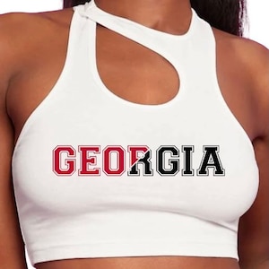 Racerback Cut Out Personalized Top. College Apparel. College Gift. College Clothes. College Clothing. Woman’s Apparel. Tailgating. Tailgate