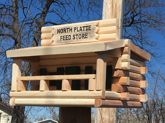Feed Store Bird Feeder With Personalized Sign Etsy