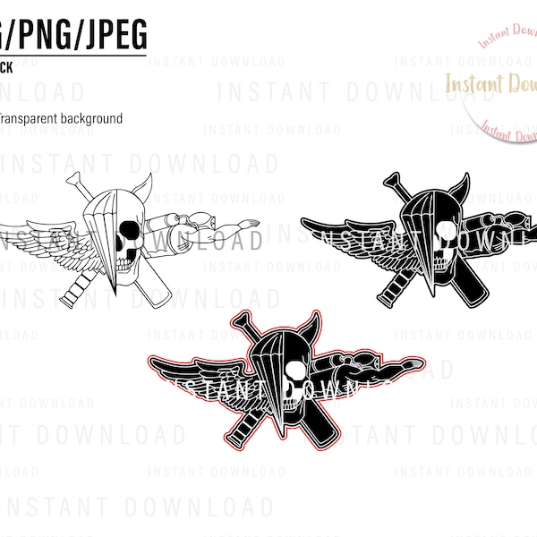 USMC Recon Jack/Cutting file/Instant download/SVG/PNG/Jpeg/Clipart