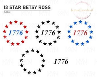 Bandera de 13 estrellas de Betsy Ross: SVG, PNG, bandera de EE. UU. (archivo digital)