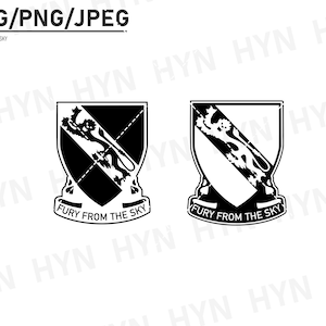Furia del cielo / Diablos Rojos / Airborne / US Army / Logotipo del Ejército / Archivo digital / Fuerza aérea / Archivo de corte / Vector / SVG / PNG / Glowforge / Grabado láser