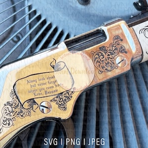 Henry Floral scroll Combo/flower scroll/Flower banner/Engraving file/Henry Rifle Engraving/Firearms recording/Blank Banner/Download instantâneo