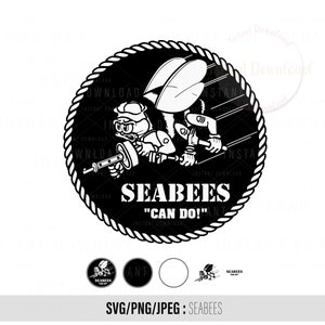 Insignia de abejas marinas de la Armada de EE. UU./Logotipo de abejas marinas/beas marinas pueden hacer/Marina/ Archivo digital/Archivo de corte/Archivo de impresión/SVG/PNG/Glowforge/Grabado láser