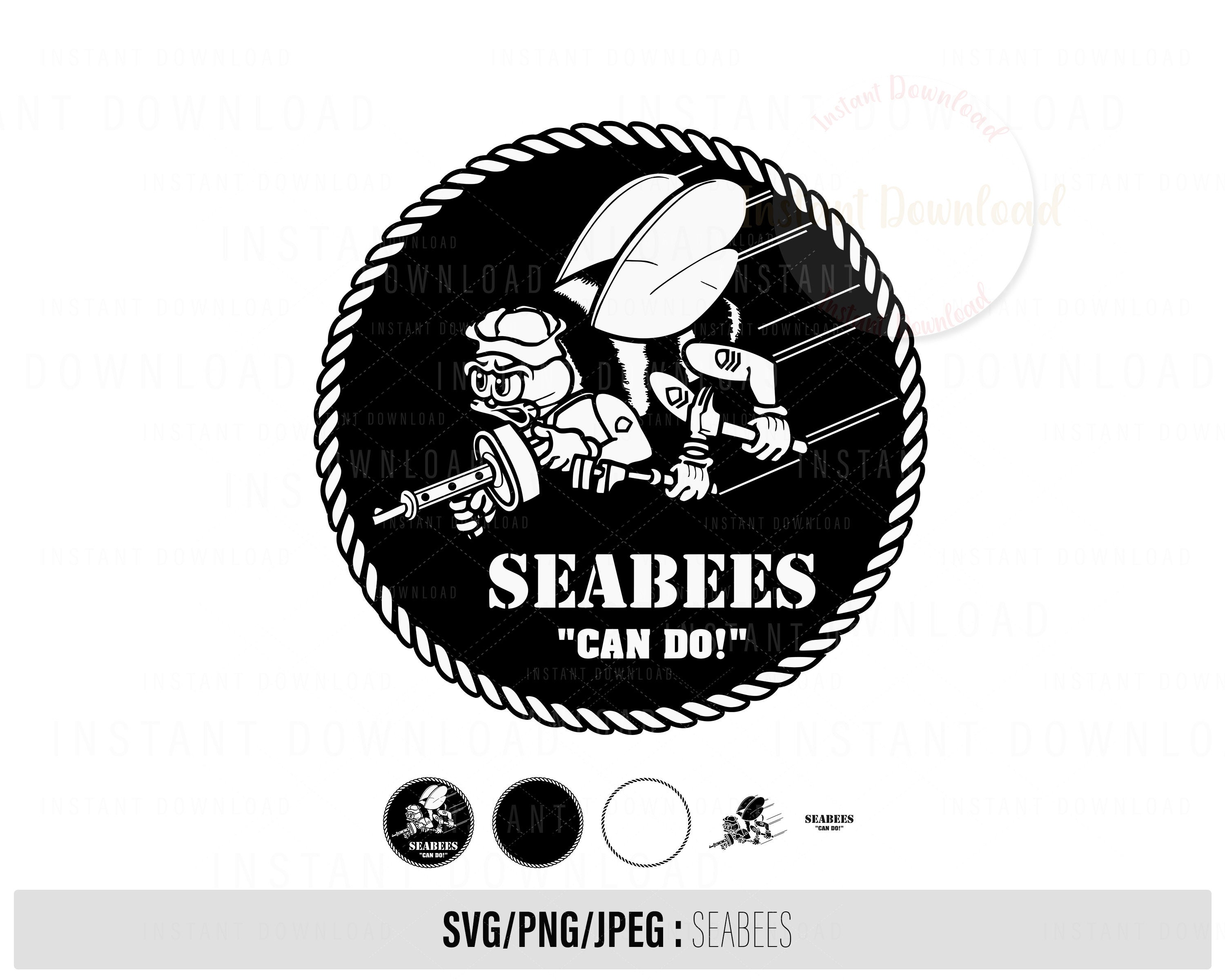 Amazon | Seabees エンブレム (Can Do) (Seabees on Bill