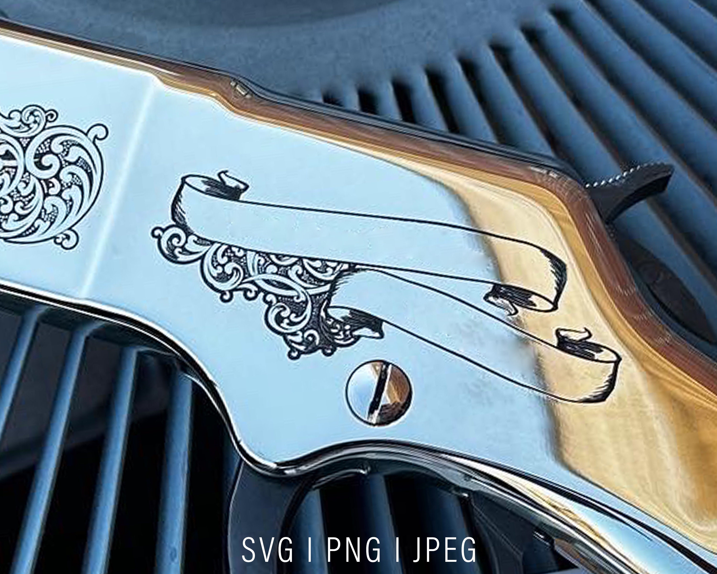Henry Rifle Scroll Banner Engraving File (SVG, PNG, JPG) - Etsy