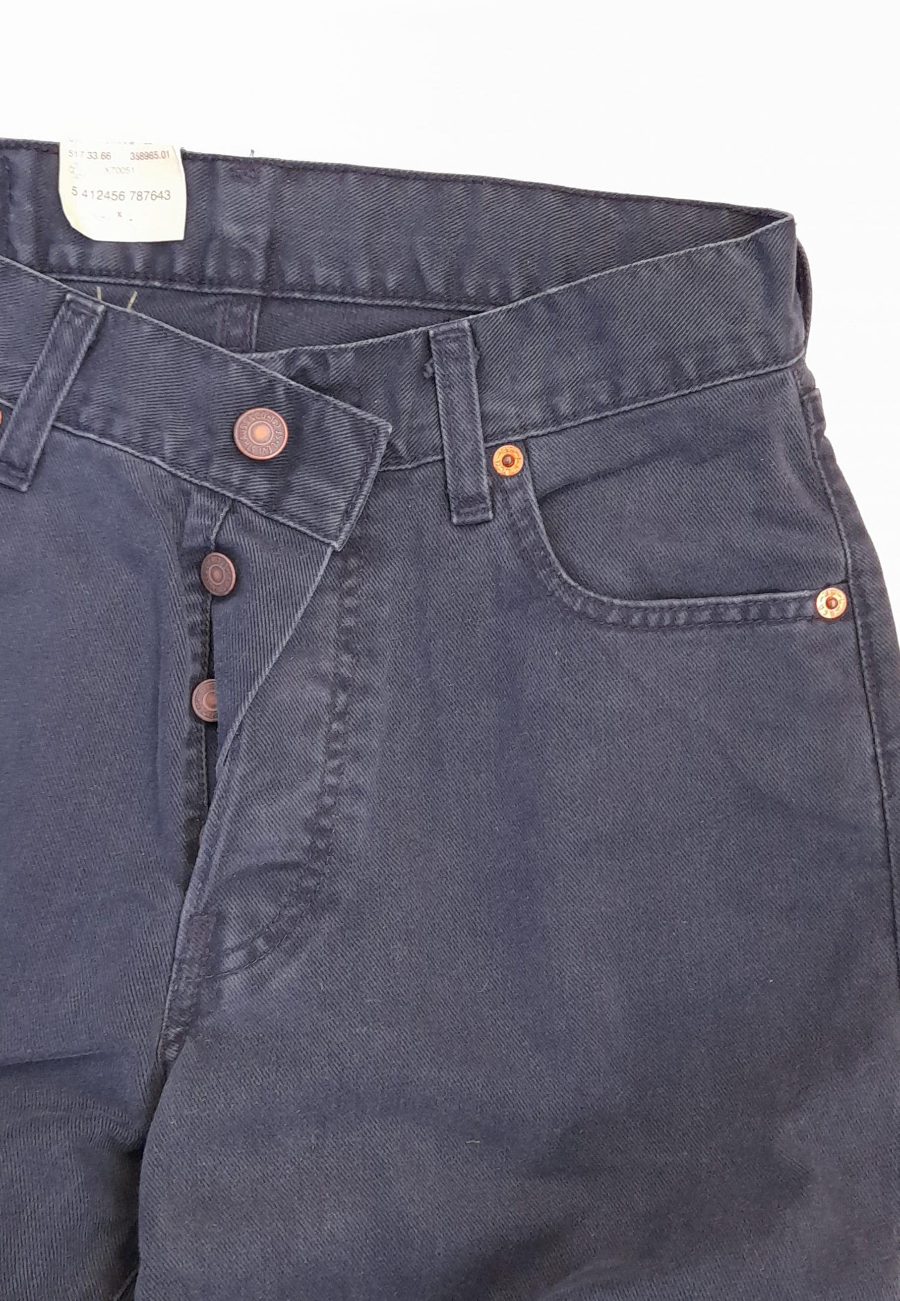 1990s Vintage Levi 517 White Tab and Tags Black 100% Cotton Denim