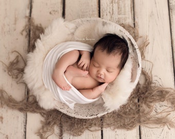 3m Extra Long Stretch Wrap Newborn Wraps Natural Colours Photography Photo Prop Posing Jersey Knit Swaddle White Cream Ivory Boy Girl