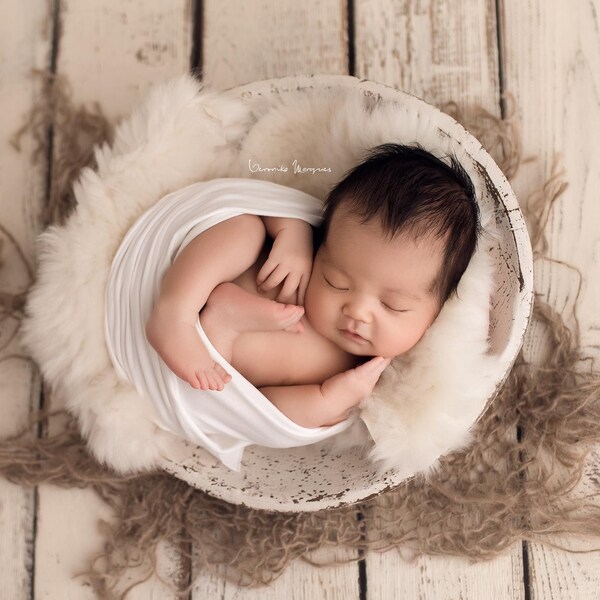 3m Extra Long Stretch Wrap Newborn Wraps Natural Colours Photography Photo Prop Posing Jersey Knit Swaddle White Cream Ivory Boy Girl