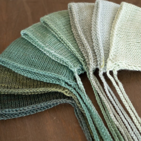 Bonnet RTS pour nouveau-né en 8 couleurs, accessoire de photographie de chapeau tricoté à la main, vert menthe sarcelle usé, eucalyptus sauge