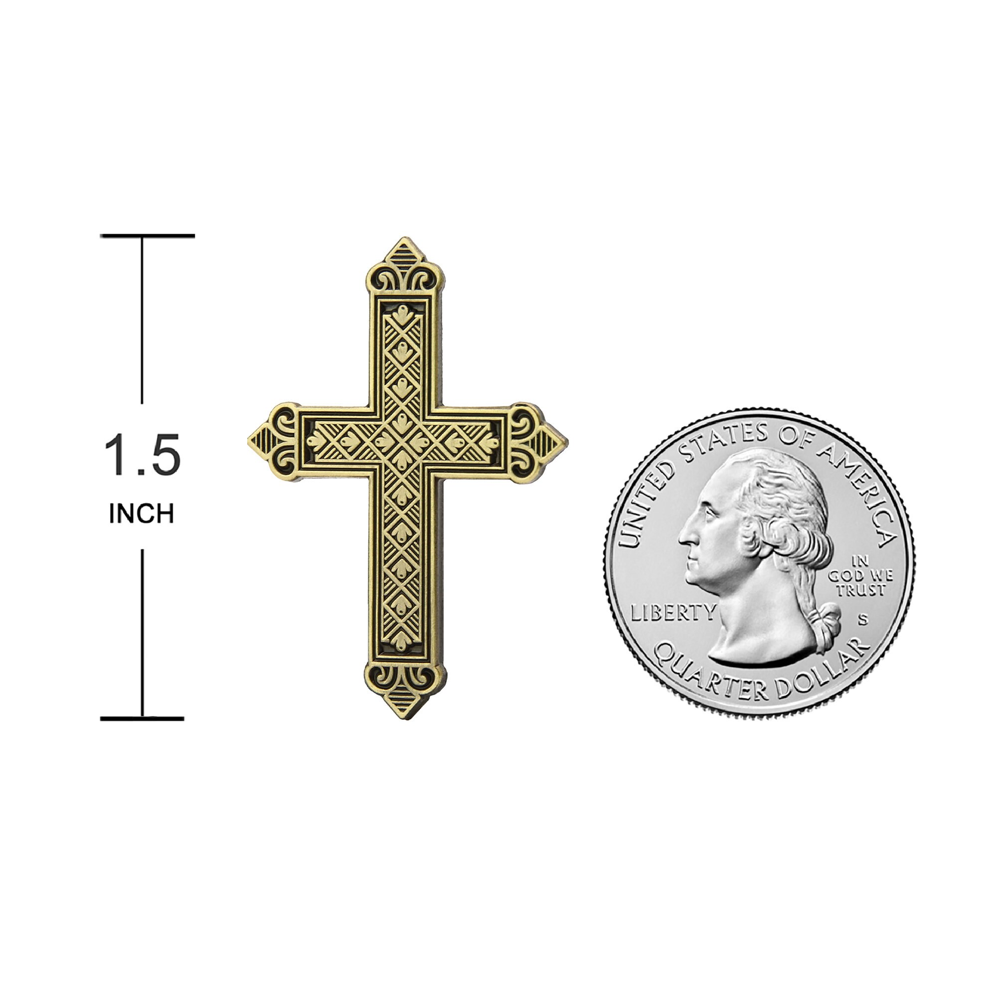 Christian Cross 1.5 Antique Lapel Pins Etsy