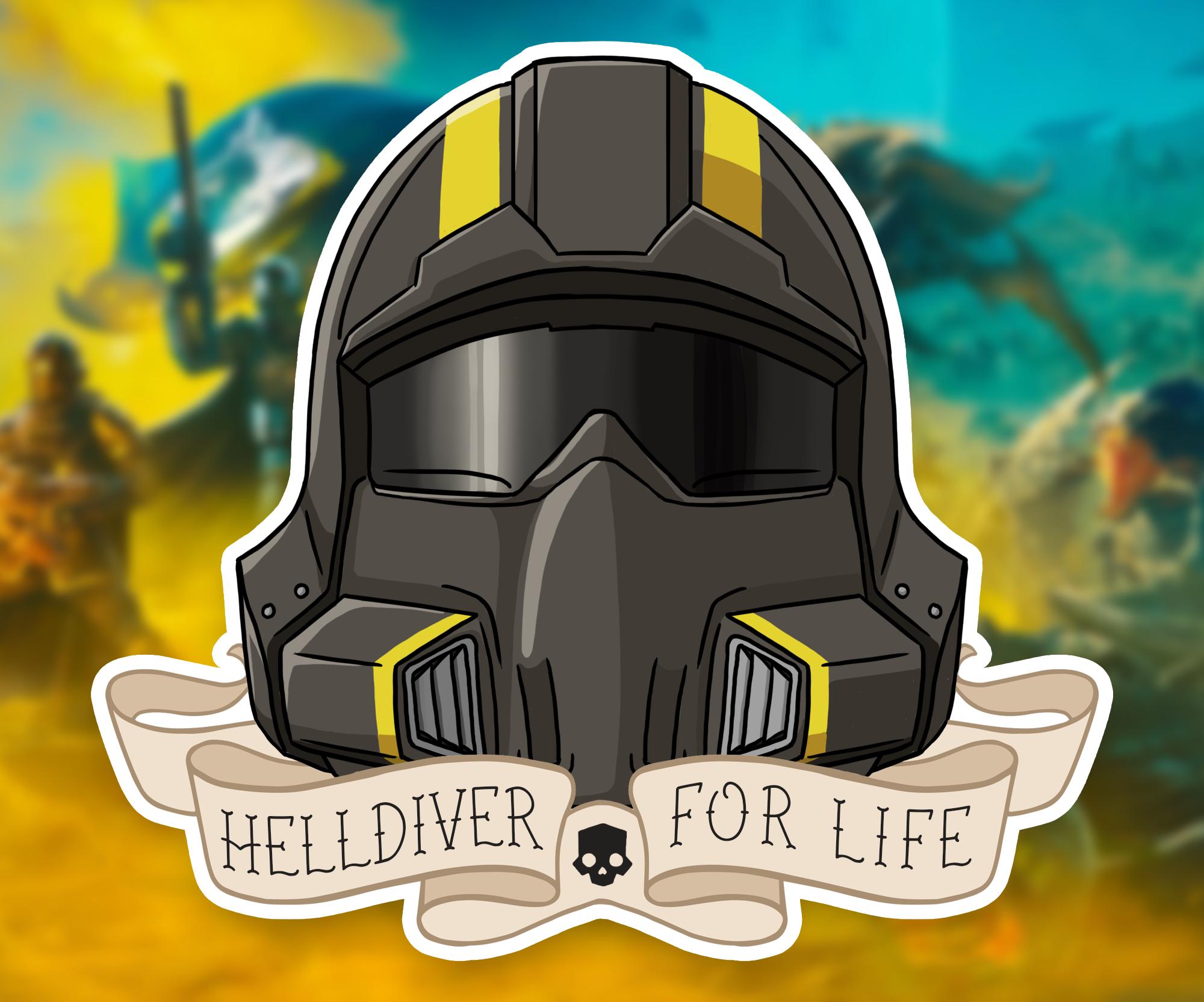 Helldiver For Life Sticker