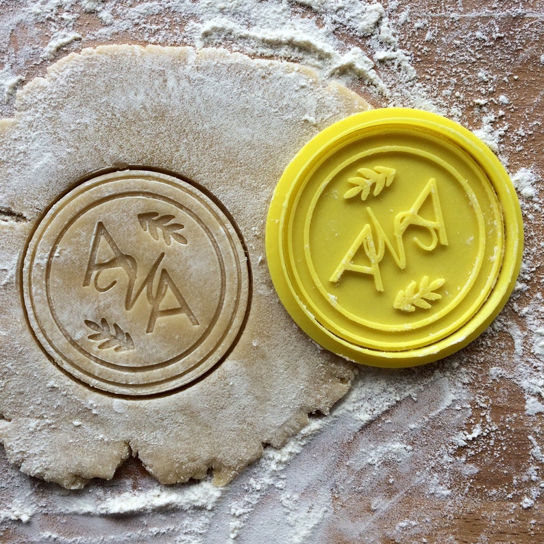Wedding Cookie Cutter. Custom Wedding Monogram Cookie Stamp. Etsy