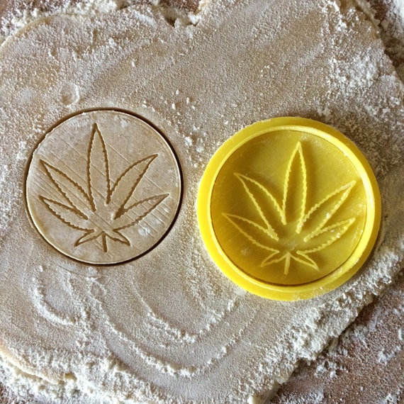 Cannabis cookie cutter. Cannabis leaf stamp. Cannabis cookies Etsy