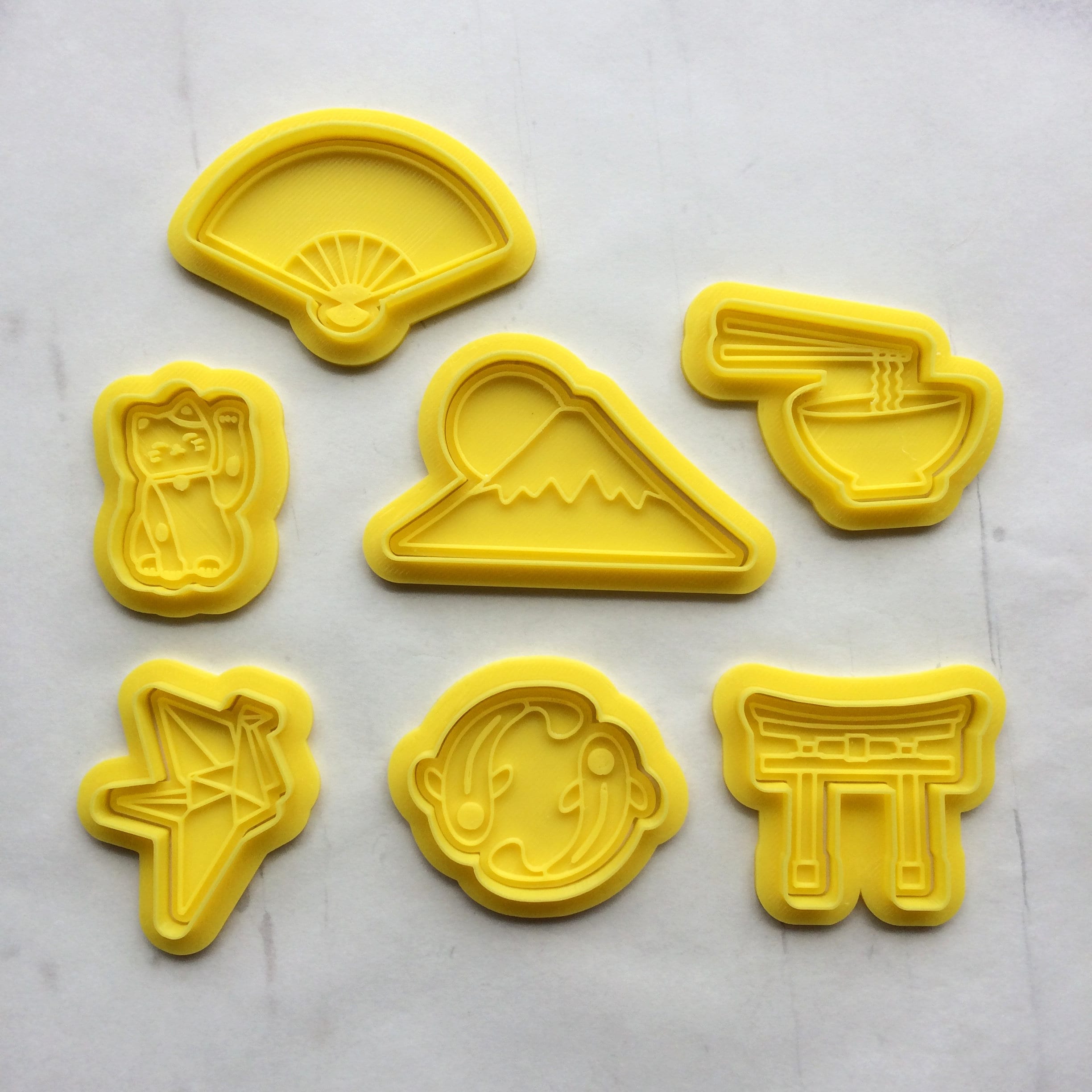 Japanese Set of 7 Cookie Cutters in Gift Box. Japanese Party Etsy