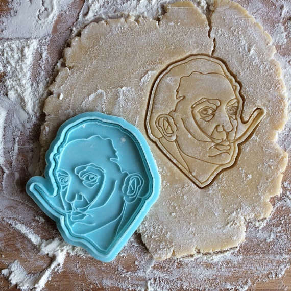 Dali cookie cutter. Spanish surrealist portrait cookie stamp. Etsy