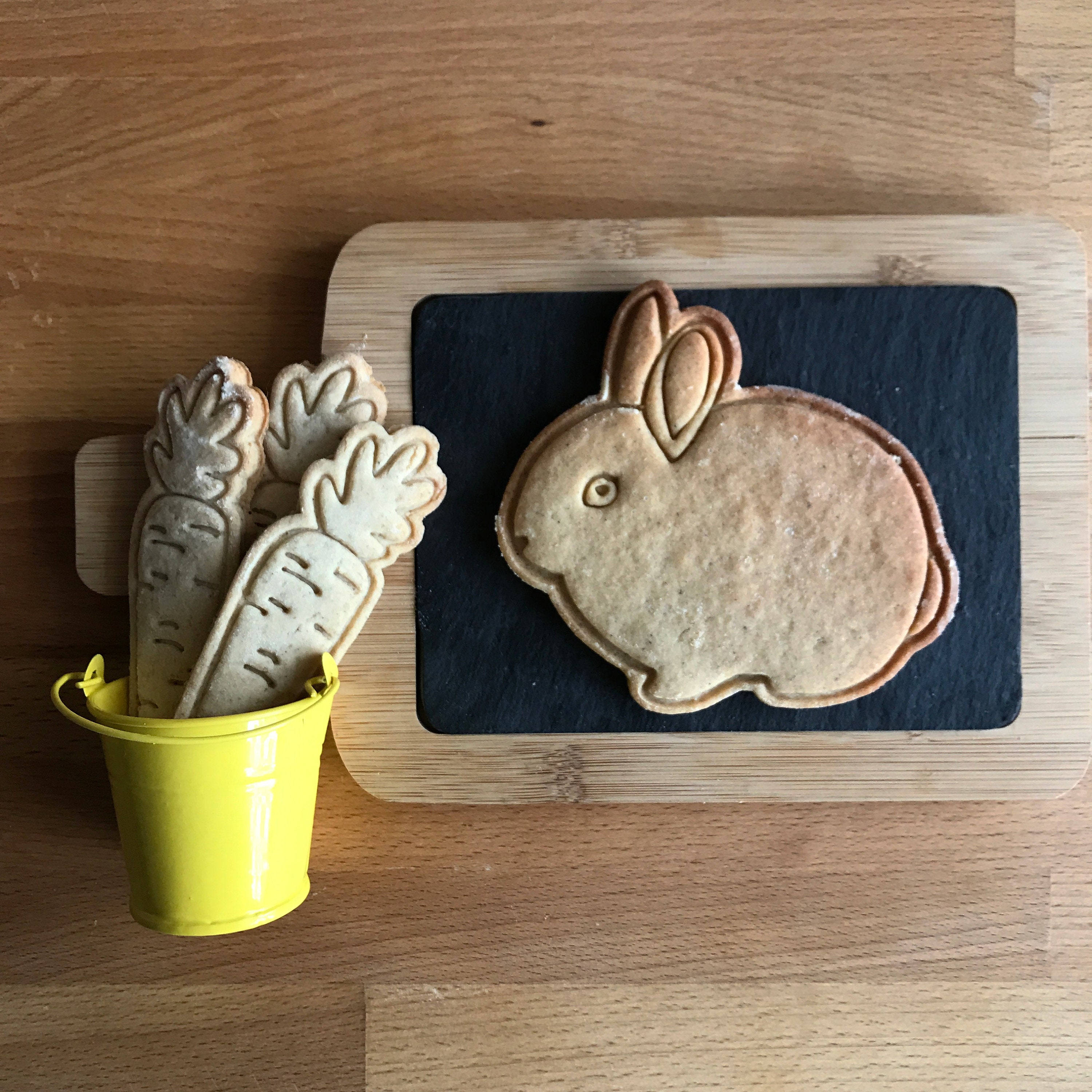 Rabbit Cookie Cutter Set. Easter Set Cookie Stamp. Happy Etsy