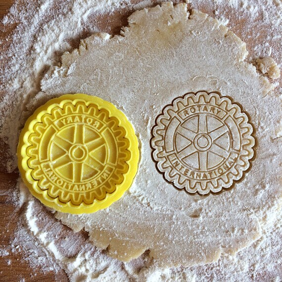 Rotary cookie cutter. Rotary International cookie stamp. Etsy