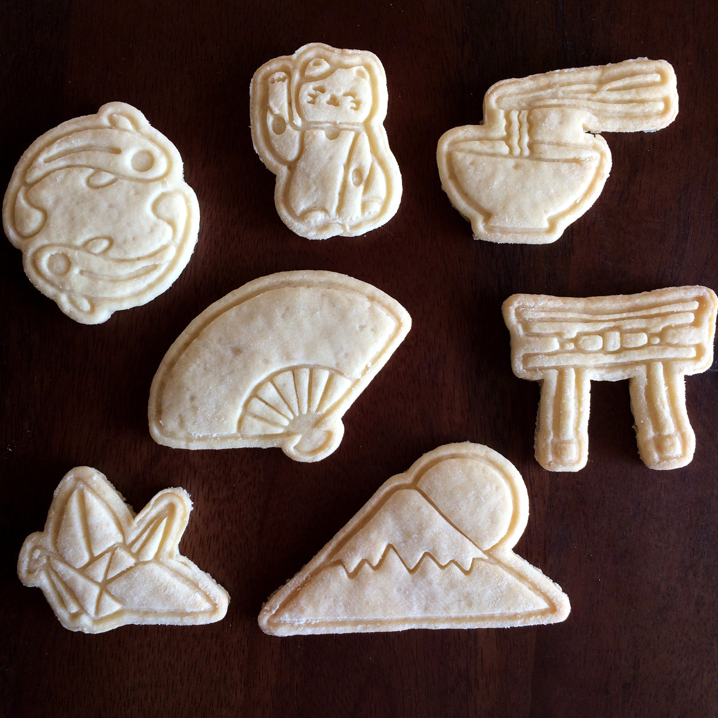 Japanese Set of 7 Cookie Cutters in Gift Box. Japanese Party Etsy