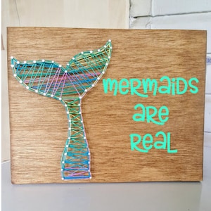 Printable Mermaid String Art Template