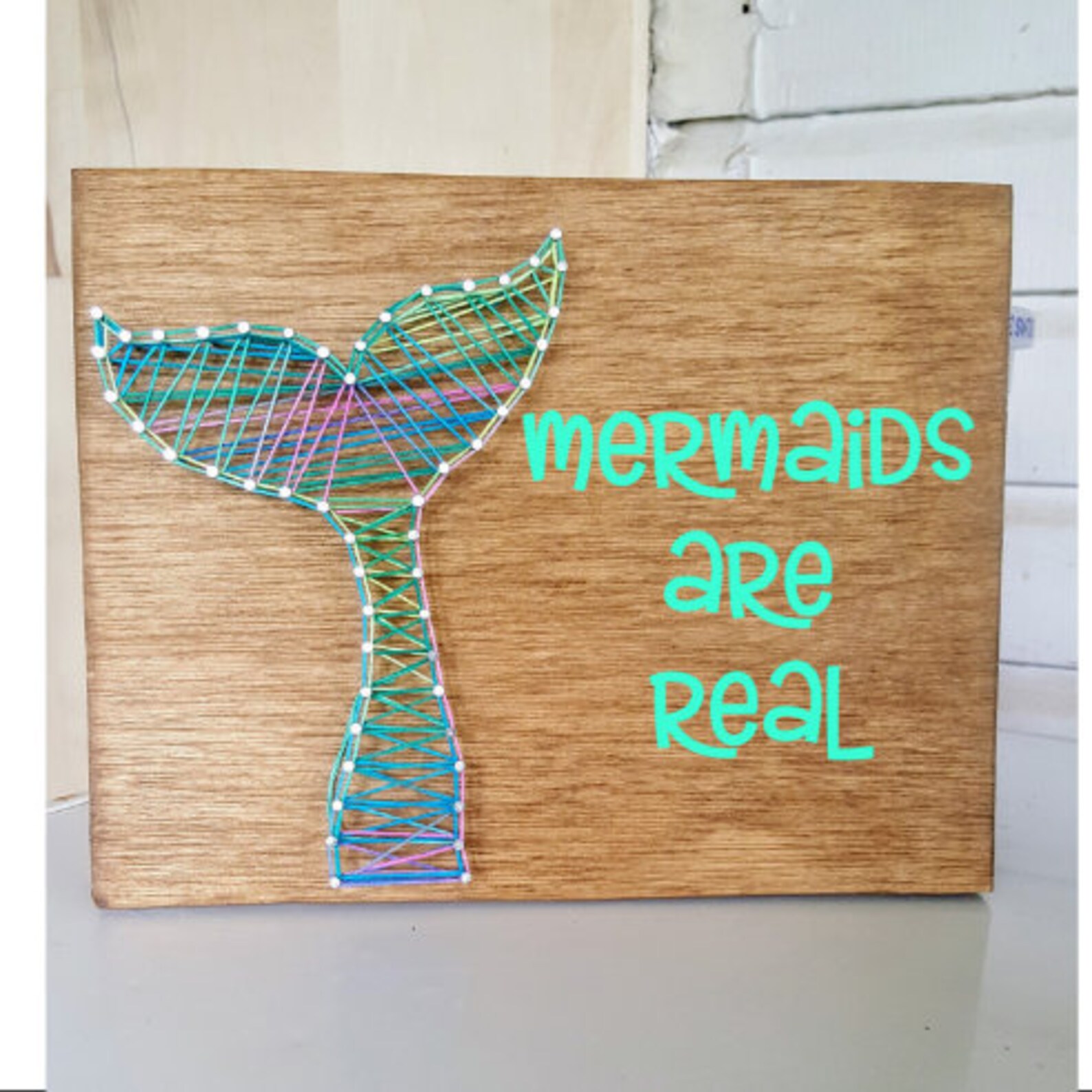 Mermaid String Art Mermaid Decor-mermaid Tail Decor Beach String Art ...