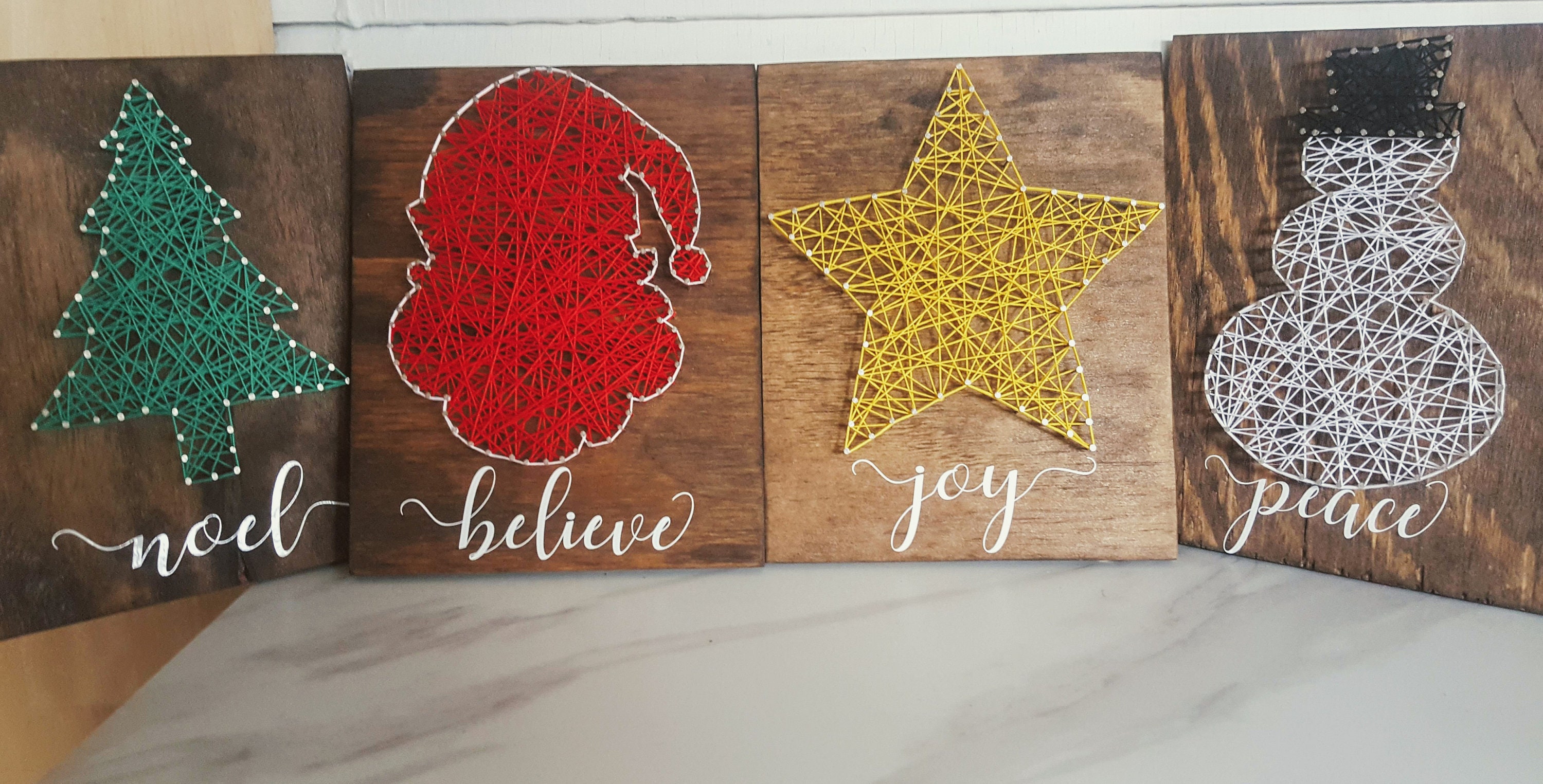 Christmas String Art Holiday Set | Etsy