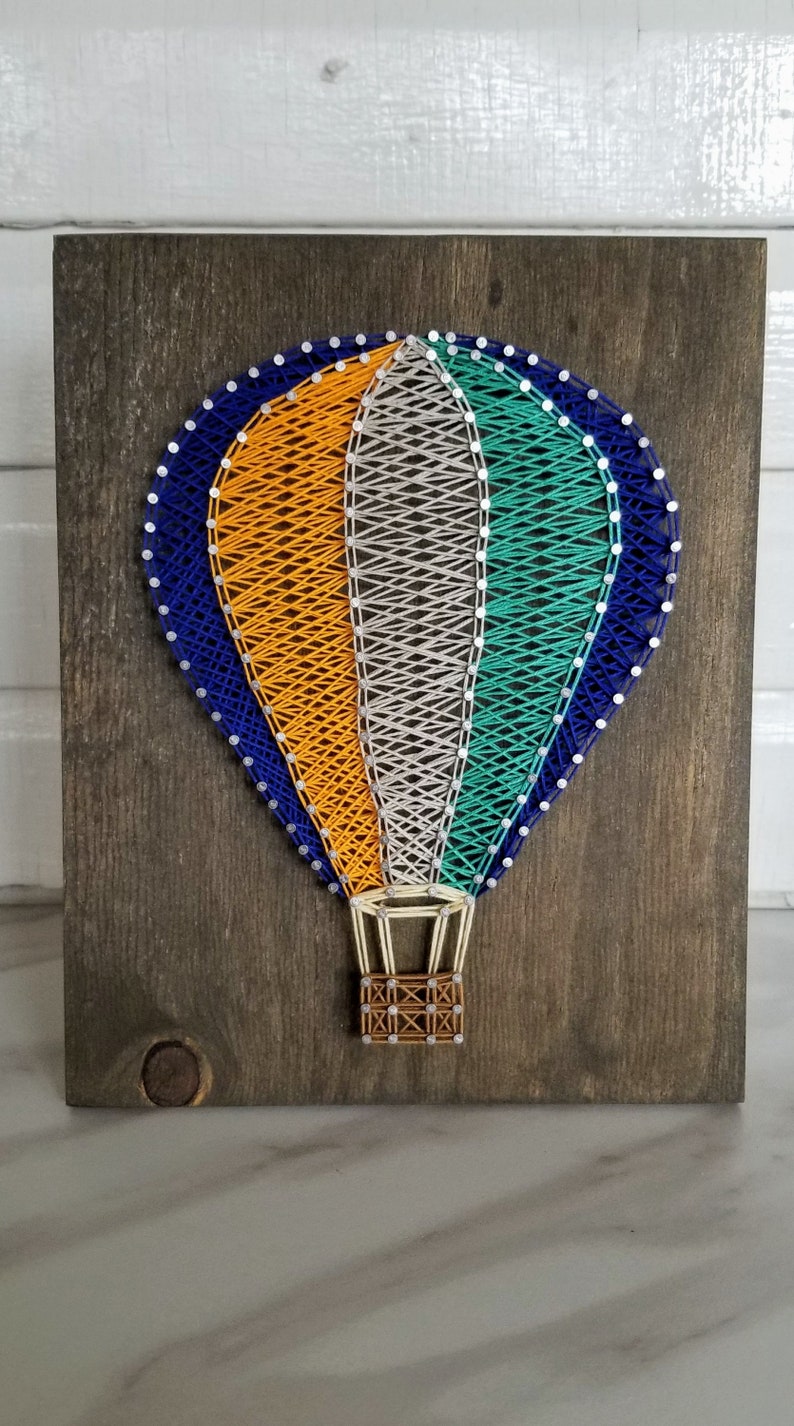 Hot Air Balloon String Art Nursery Decor Hot Air Balloon