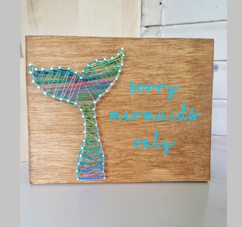 Mermaid String Art Mermaid Decor-mermaid Tail Decor Beach - Etsy Sweden