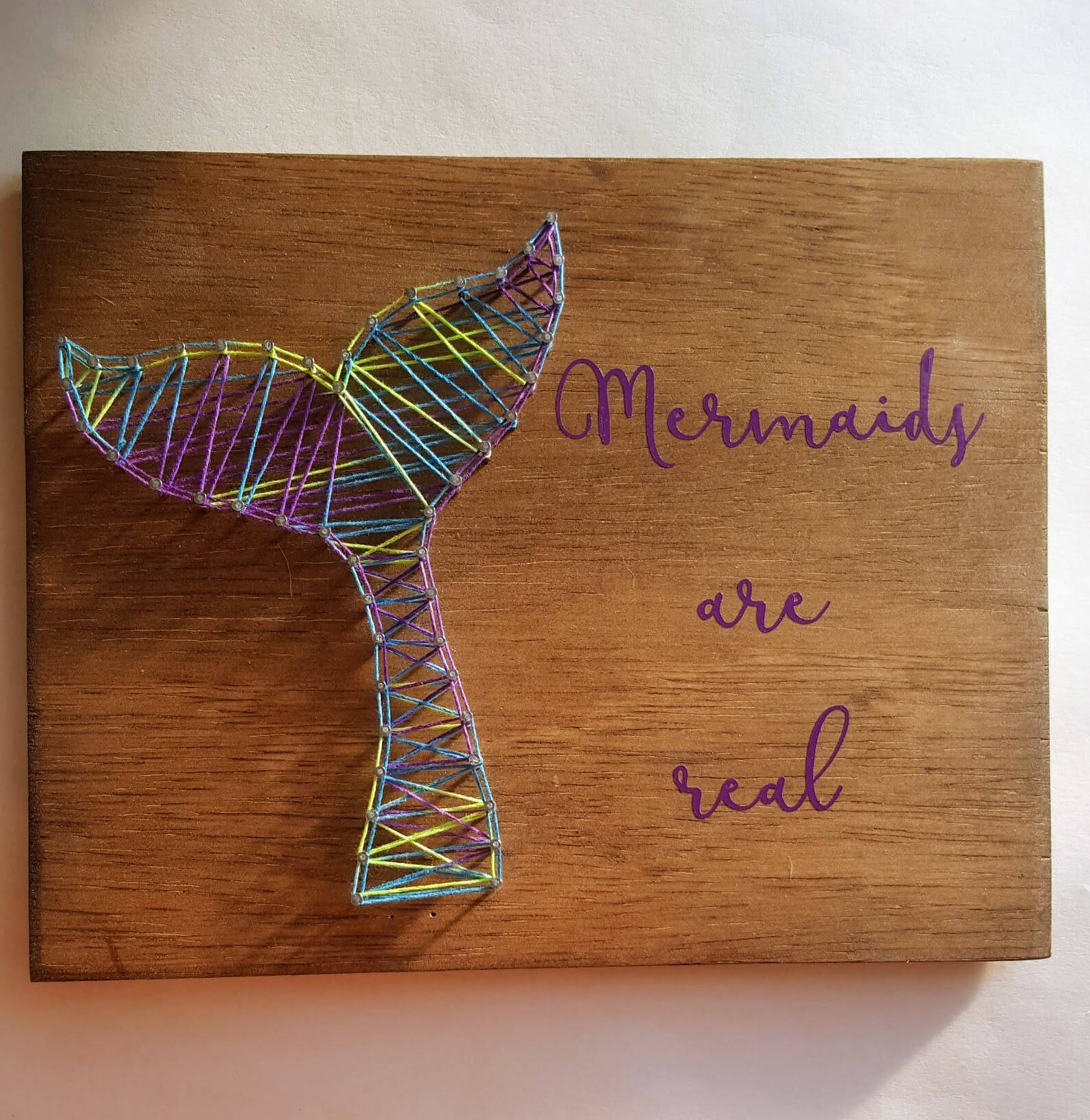 Mermaid String Art Mermaid Decor-mermaid Tail Decor Beach - Etsy Sweden