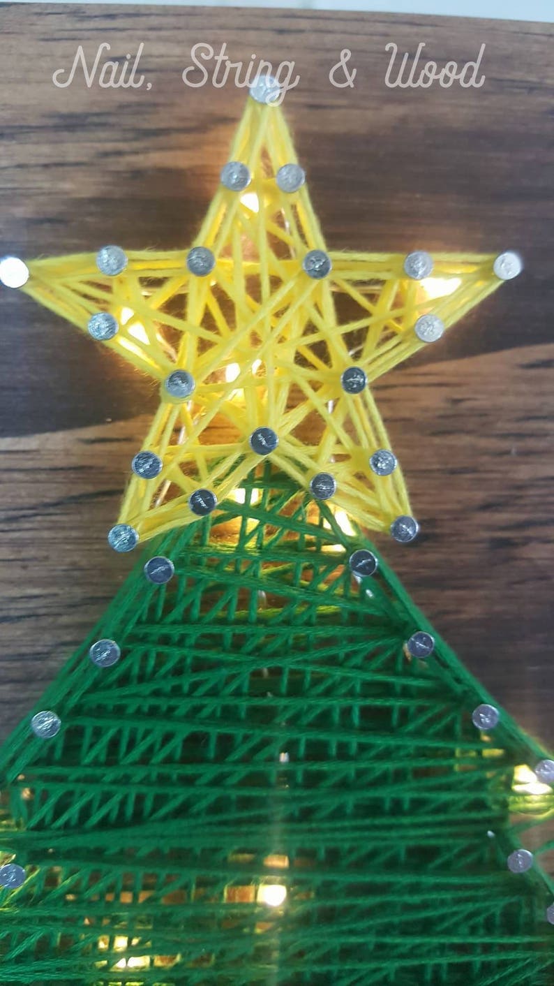 String Art Christmas Tree Christmas Tree String Art Christmas String
