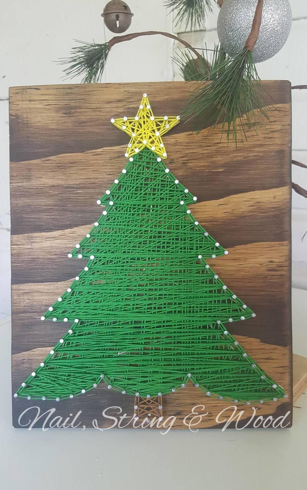 String Art Christmas Tree Christmas Tree String Art Christmas String