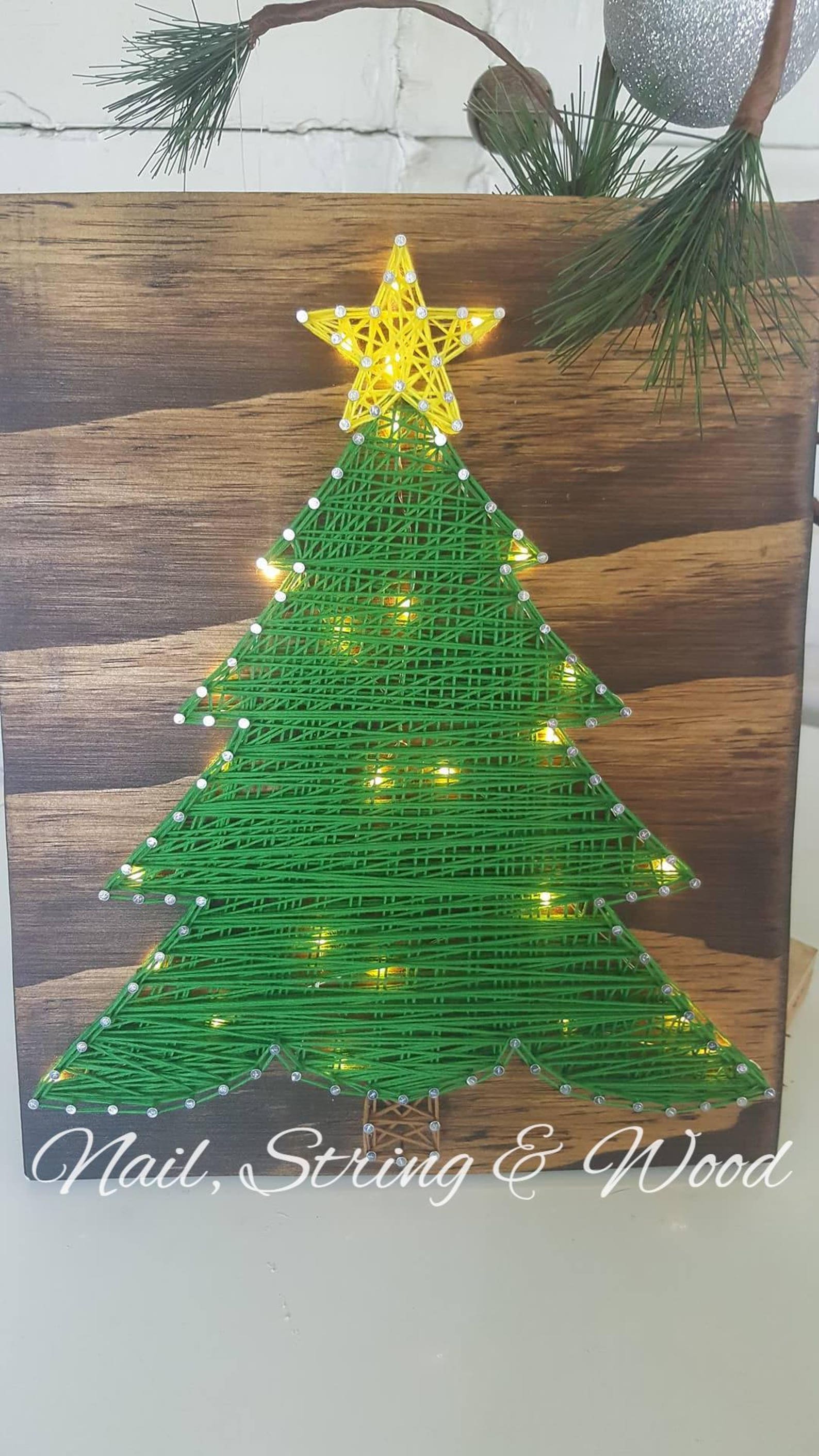 String Art Christmas Tree Christmas Tree String Art Christmas String