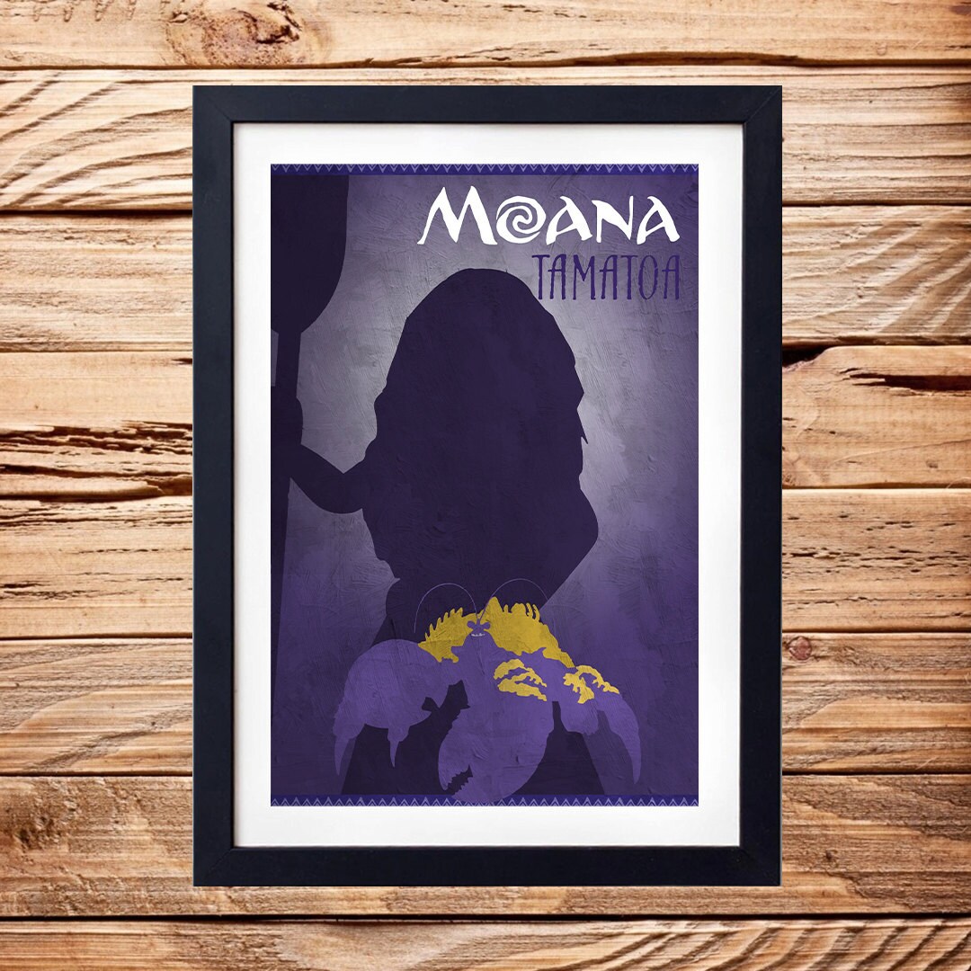 Moana Tamatoa Movie Poster Moana Crab Movie Poster Moana | Etsy