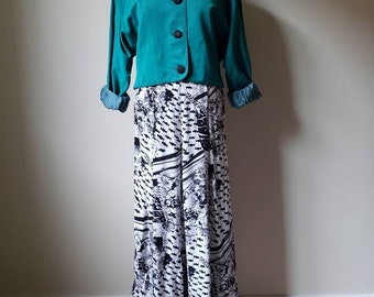 Vintage 90s light baggy wide leg trouser pants | 1990s pleated high waisted palazzo pants small