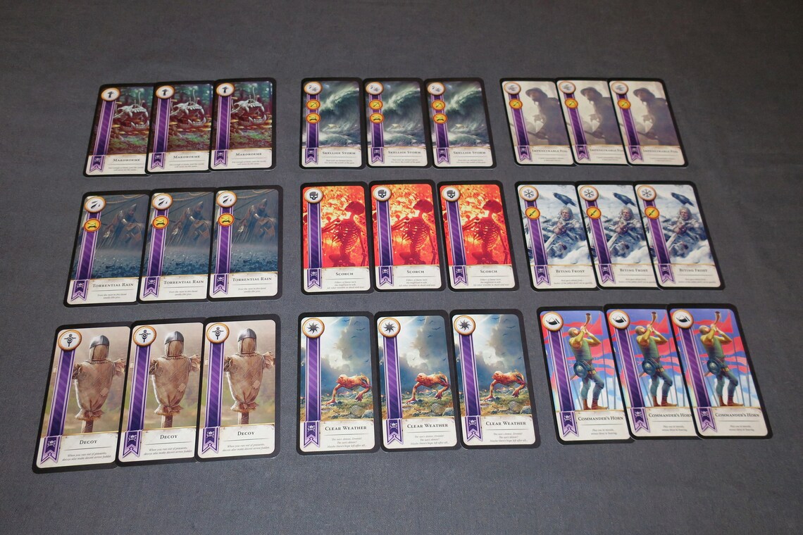 Skellige Deck Gwent Cards Witcher 3 Wild Hunt English | Etsy