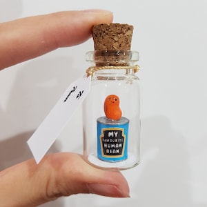 My favourite favorite human hooman bean, funny anniversary gift, favourite person, baked bean glass bottle, gift for wife, feel good gift