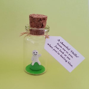 Say hi, hello gift, Cheer up gift, positive gift,friend loved one, isolation anxiety, hug in post box, miniature bottle image 4