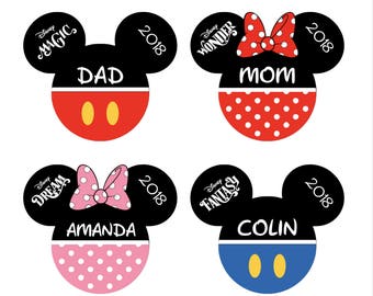 Personalized Disney Inspired Mickey Mouse Magnet. Handmade Disney Cruise Door Classic Magnet. Head Magnets for Disney Cruise