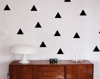 50 Triangle Decals, geometric wall art, triangle stickers, triangle wall sticker, removable wallpaper, kids nursery wall decal, triangles