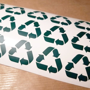 30 Aufkleber, Recycling-Aufkleber, Recycling-Aufkleber, Recycling-Aufkleber, Recycling-Etiketten, Planer Aufkleber, Aufkleber für recycelbare Verpackungen