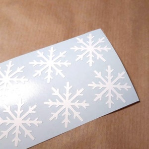 30 Snowflake stickers, vakantie stickers, winter decal, gift Wrapping Seal Xmas envelop sticker vinyl Snowflake stickers, verwisselbare stickers