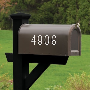 Cassetta postale personalizzata numeri decal, cassetta postale adesivi, numeri di casa moderna, indirizzo adesivi in vinile, Mailbox decalcomanie, numeri per cassetta postale