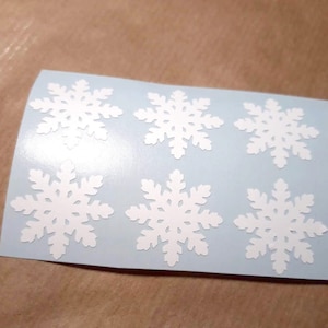 30 sneeuwvlokstickers, vakantiestickers, wintersticker, cadeauverpakking, kerstenvelopzegel, vinyl sneeuwvlokstickers, verwijderbare stickers