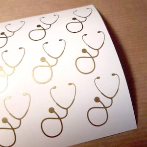 30 Stethoscoop Stickers, Verwijderbare Vinyl, Geneeskunde Sticker, Partij Uitnodigingen, Verpleegkundige Arts Afspraak Vinyl Sticker, Health Planner Sticker